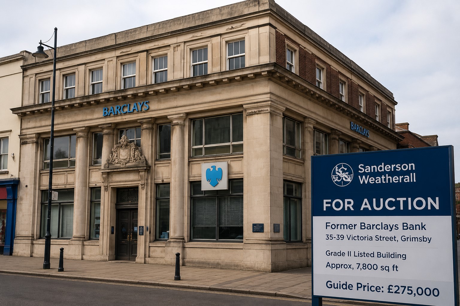 Former Grimsby Bank Building Heads to Auction With Major Redevelopment Potential