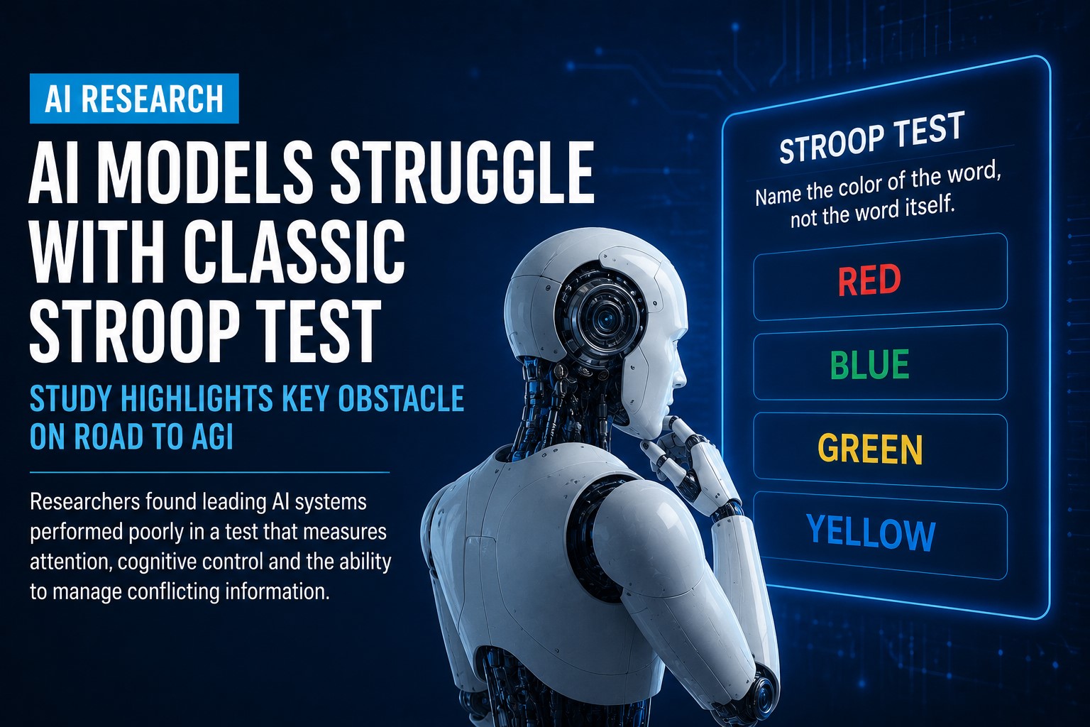New Study Suggests AI Models Struggle With Classic Human Attention Test
