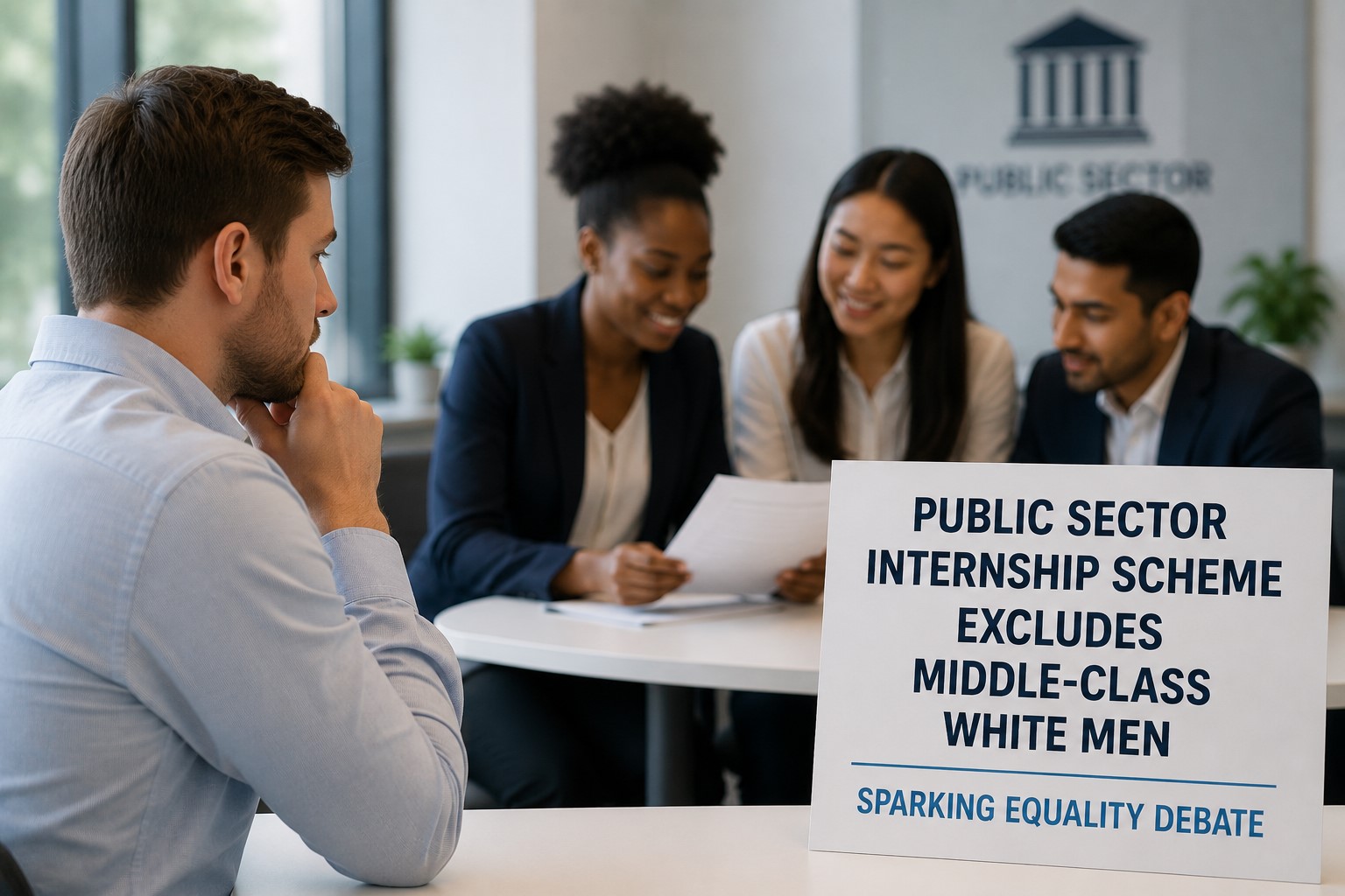 Public Sector Internship Scheme Excludes Middle-Class White Men, Sparking Equality Debate