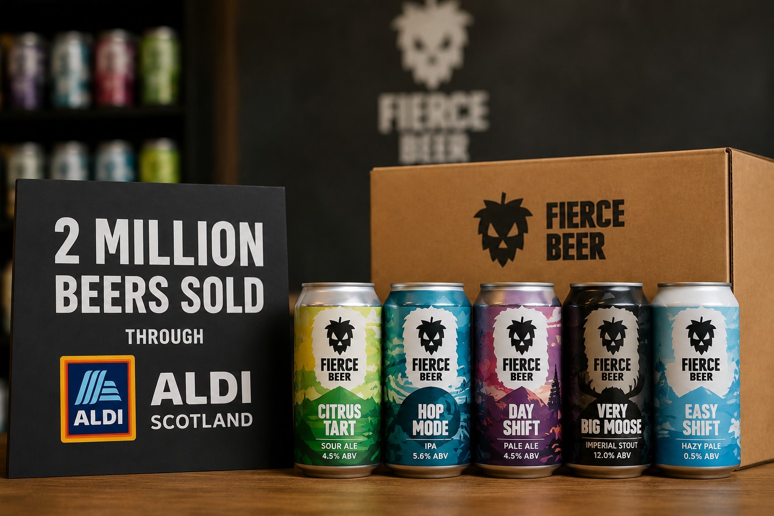 Edinburgh-Based Fierce Beer Celebrates Two Million Sales Milestone Through Aldi Partnership