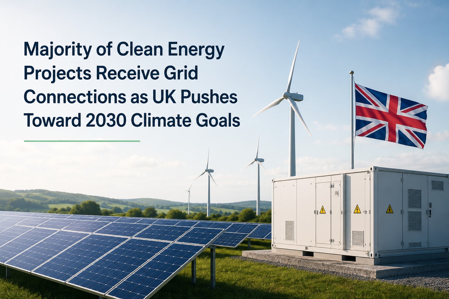 Majority of Clean Energy Projects Receive Grid Connections as UK Pushes Toward 2030 Climate Goals