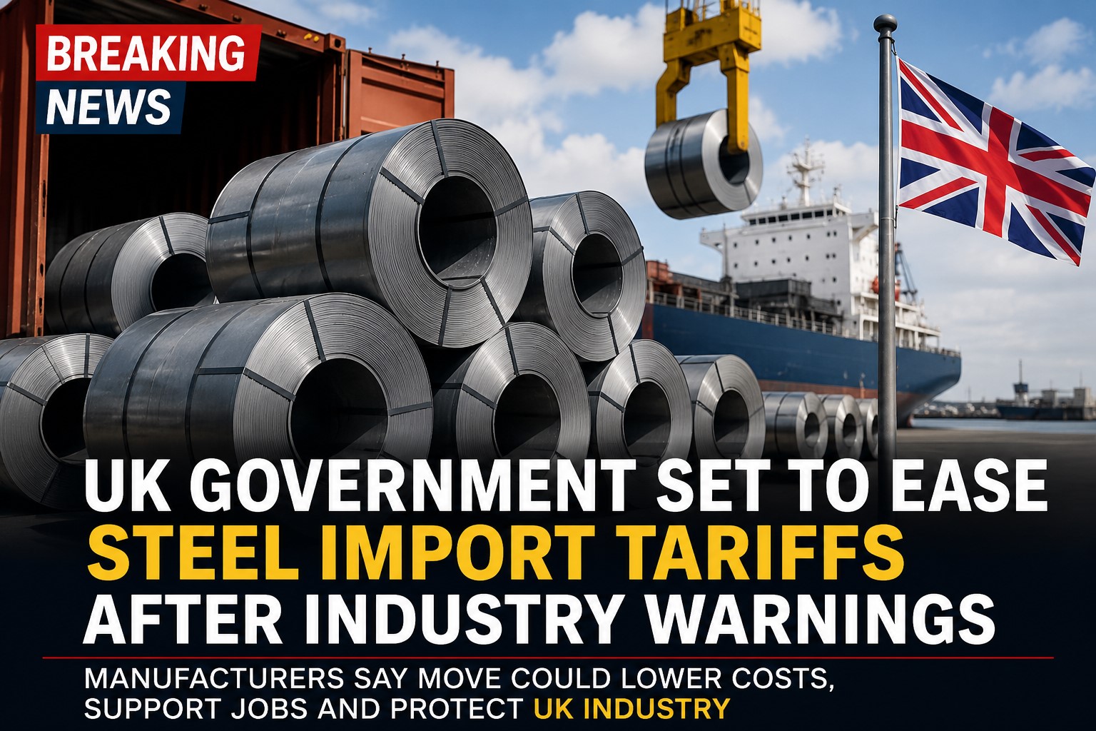 UK Government Set to Ease Steel Import Tariffs After Industry Warnings Over Rising Costs