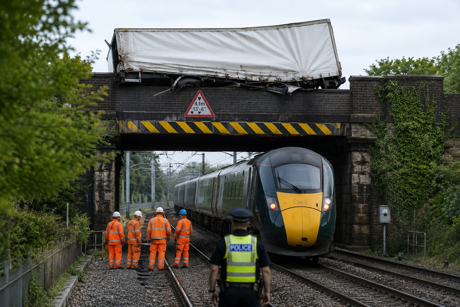 Major Rail Disruption After Lorry Smashes Into Railway Bridge, Triggering Delays Across UK Network