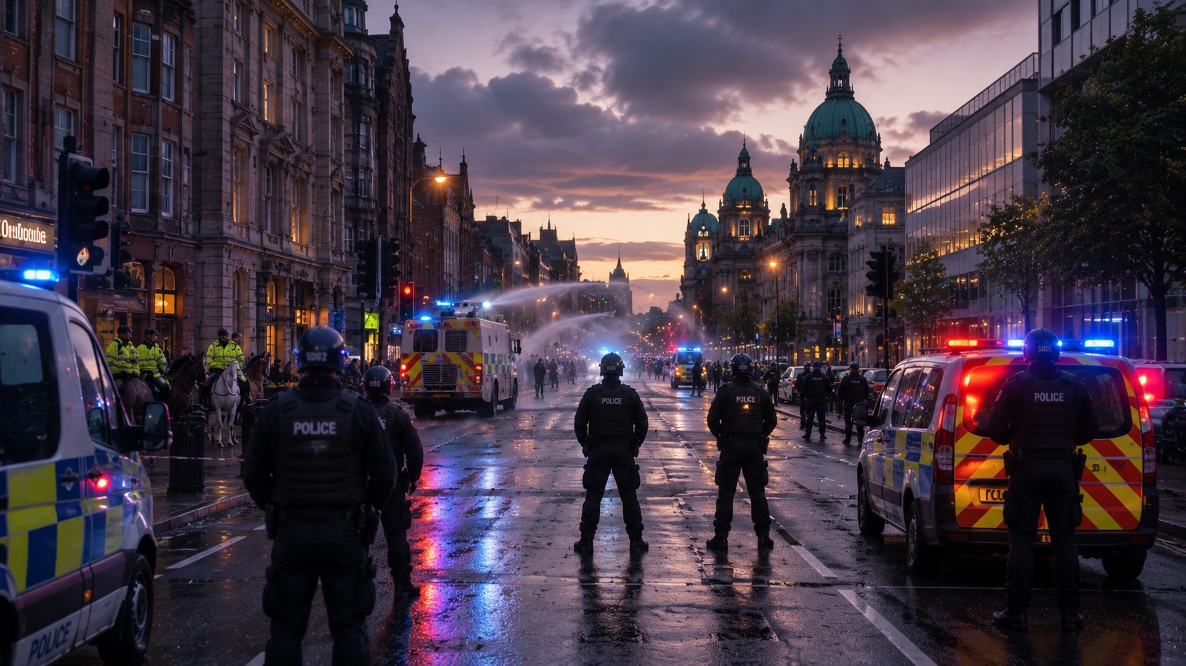 Belfast Riots Escalate as Police Deploy Water Cannons Amid Growing Unrest
