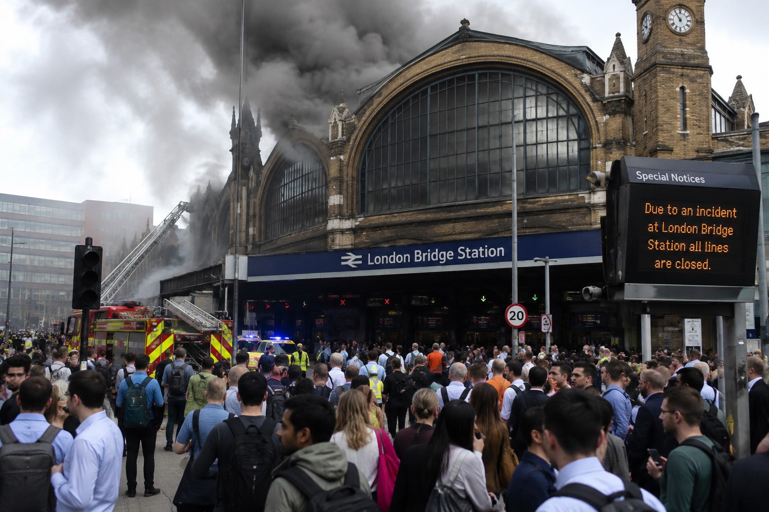 Fire Shuts Key London Rail Station, Triggering Travel Chaos