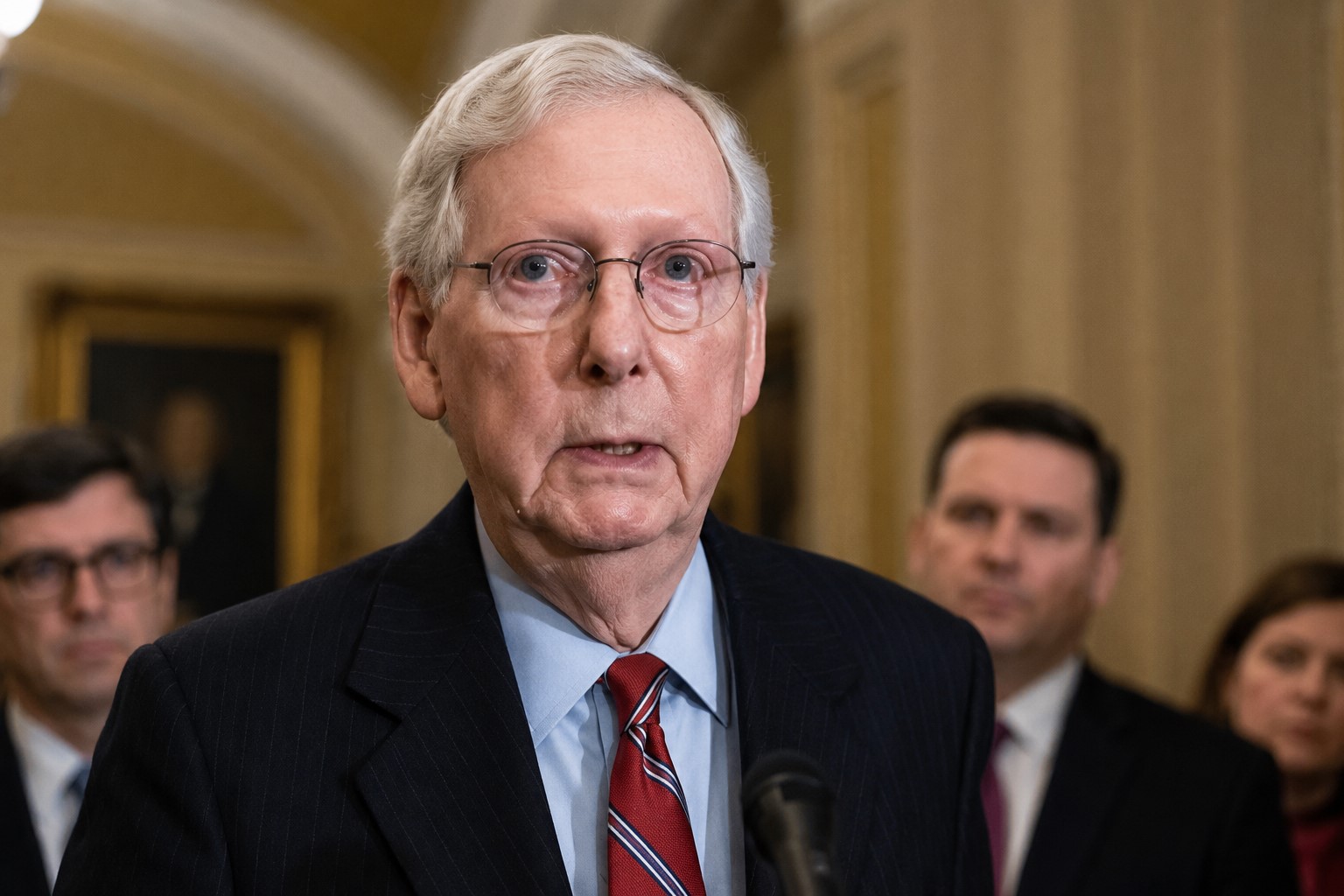 Mitch McConnell Says Fall Was Behind Recent Hospital Stay