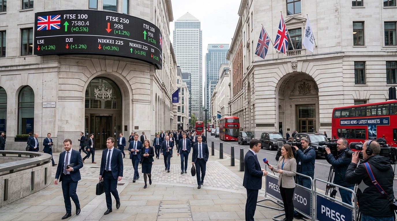 FTSE 100 Stays Near Record Levels as Investors Continue Backing UK Blue-Chip Stocks