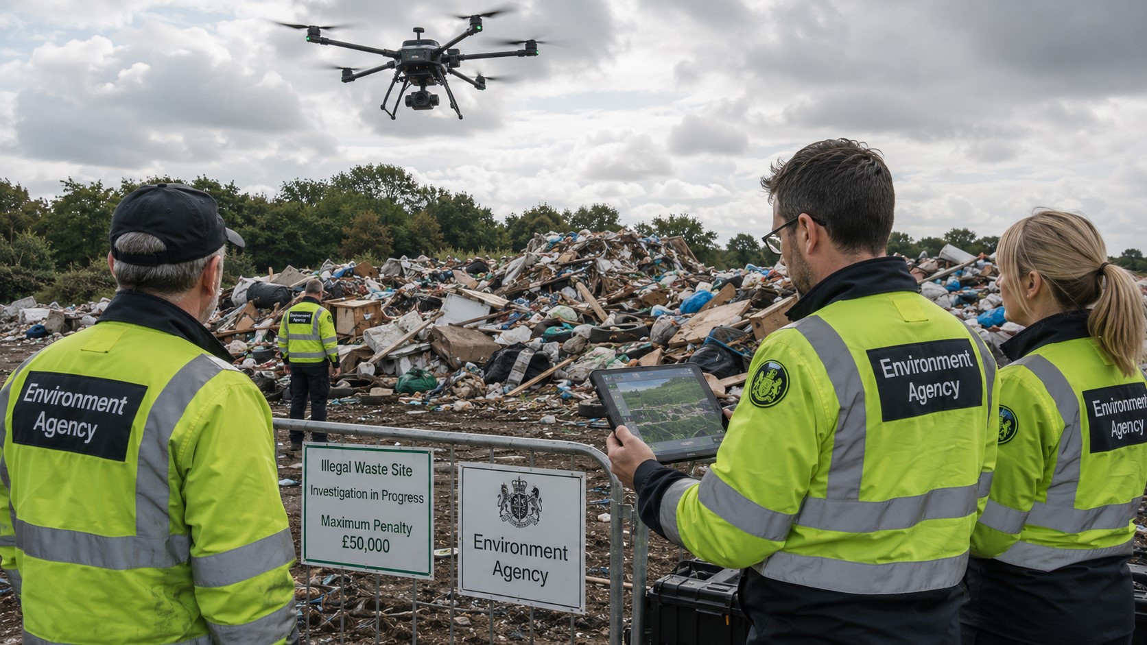 UK Government Launches New Crackdown on Illegal Waste Dumps With AI and Drone Surveillance
