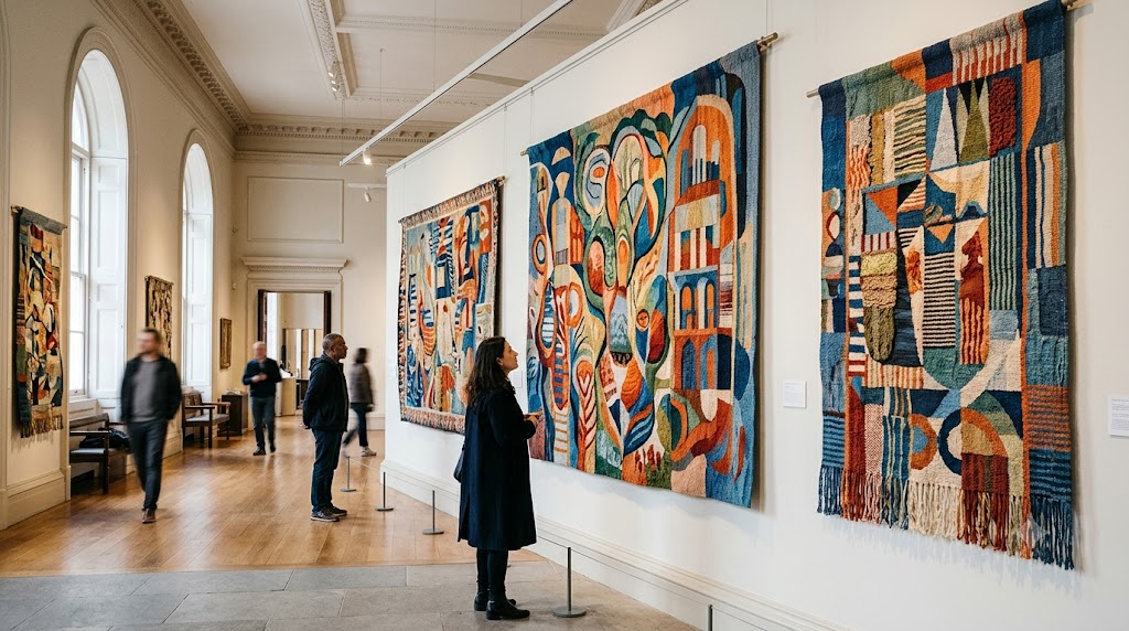 London Exhibition Reimagines Tapestry Art with Works by David Hockney and Yinka Shonibare